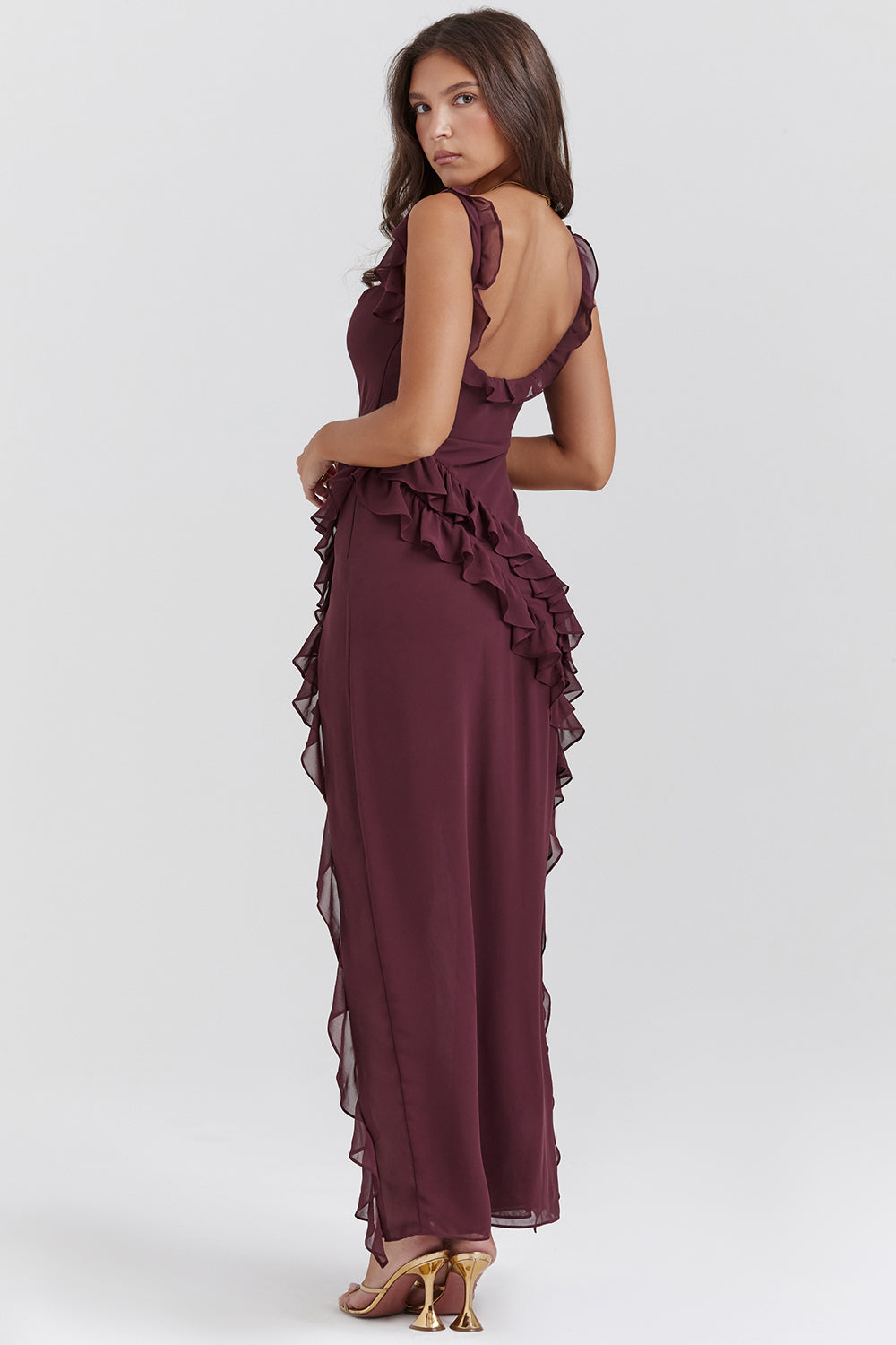 Vestido Brigitte | con Volante Asimétrico Decorativos